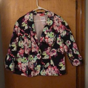 Candie’s Floral 3/4 Sleeve Blazer